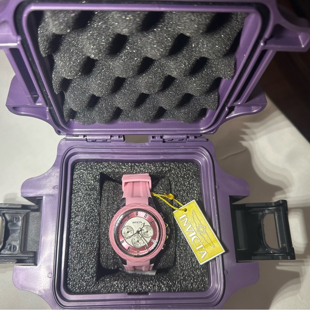 Invicta Pink and White Chronograph Watch